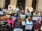 Strong Words Heard at ‘No Hate’ Rally, From Participants and Passersby