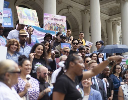On the Steps of City Hall, ‘Trans Joy’ Celebrated Tangible Advances Backed by 2026 Budget
